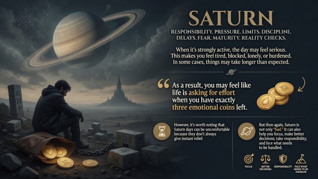 Saturn Can Make The Day Feel Heavy