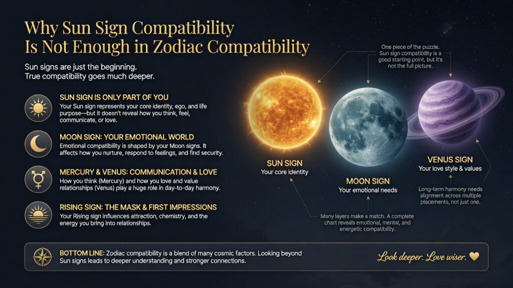 Why Sun Sign Compatibility Is Not Enough Zodiac Compitability
